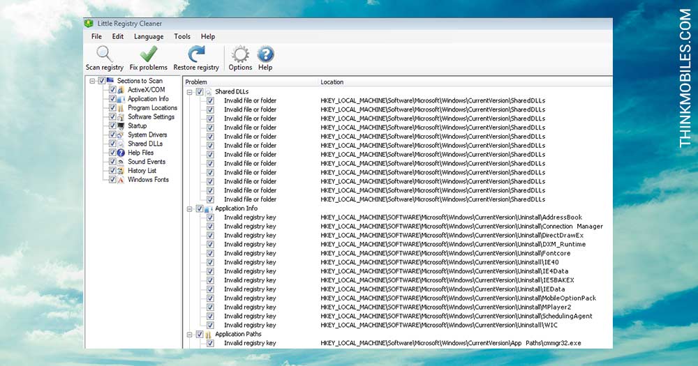 free windows registry cleaner