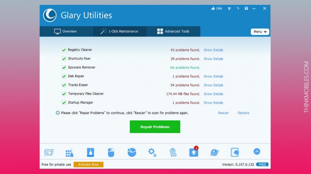 compare glary utilities pro and ashampoo winoptimizer pro