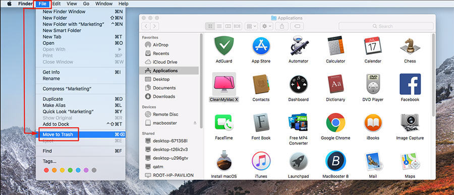 where do i uninstall programs on mac
