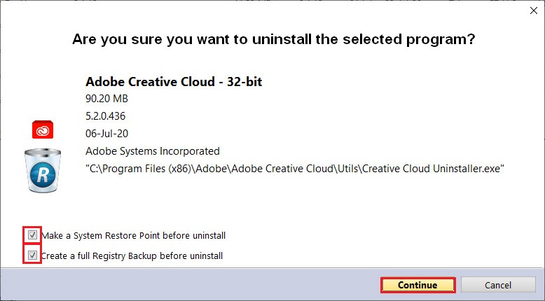 how do i uninstall adobe creative cloud