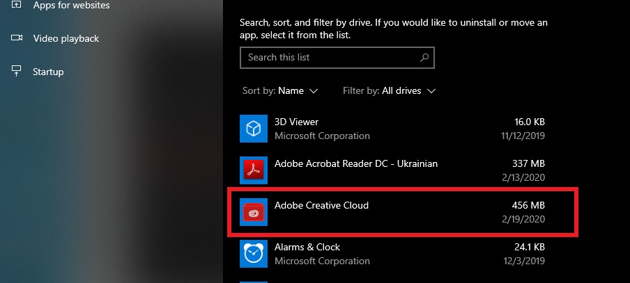 uninstall adobe creative cloud without login