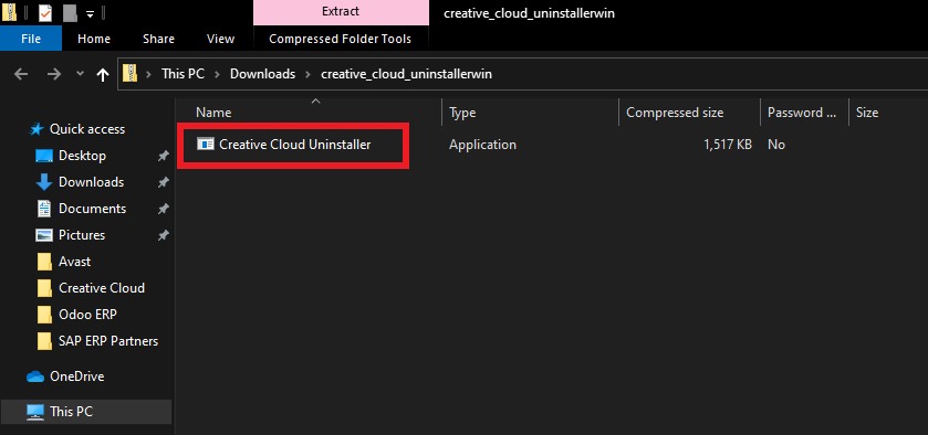 uninstall adobe creative cloud without login