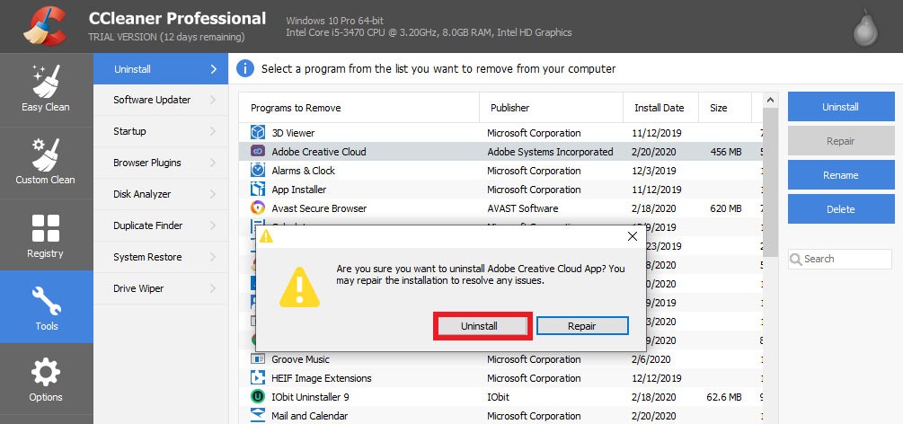 enable remote desktop ccleaner cloud