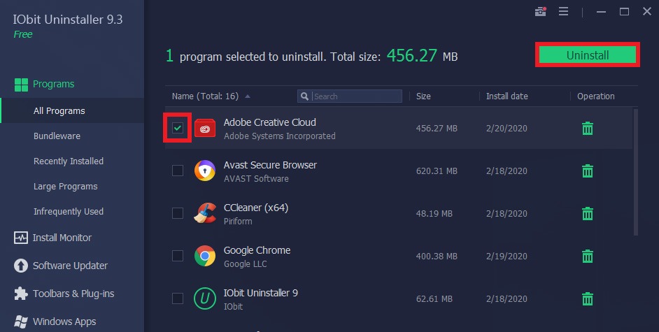 iobit uninstaller