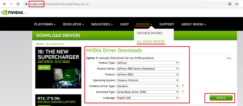 Driver nvidia geforce 920m online windows 7 64 bit