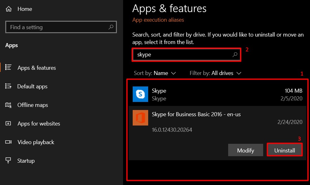 how to disable skype for business windows 10 startup
