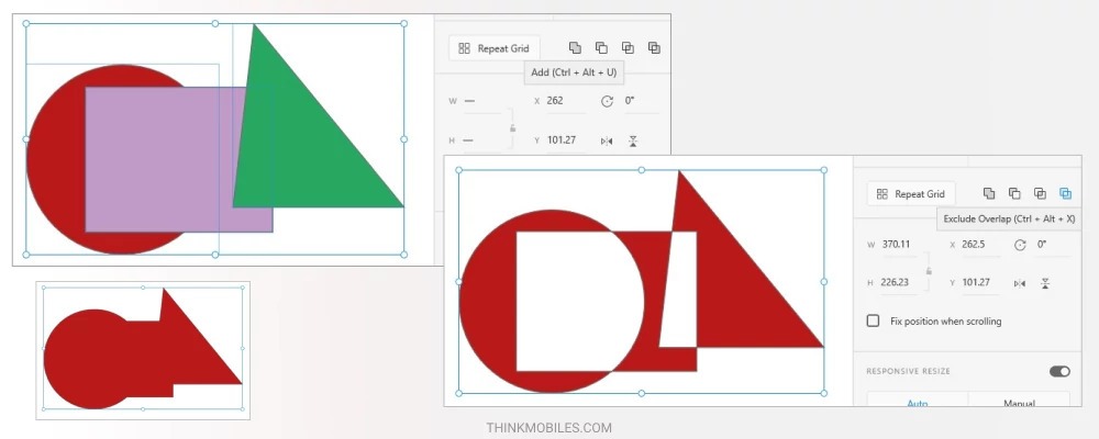 boolean operation in web design