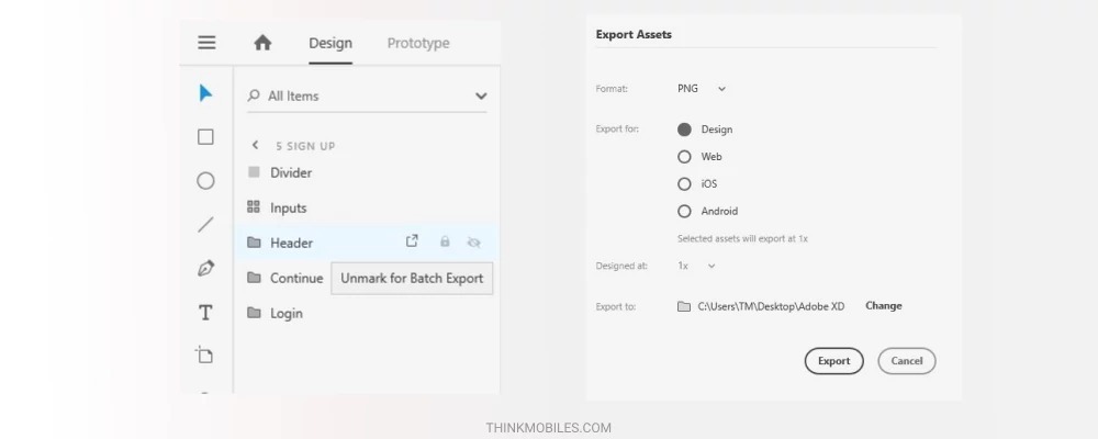 Adobe XD file sharing