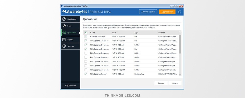 how to reset malwarebytes premium trial