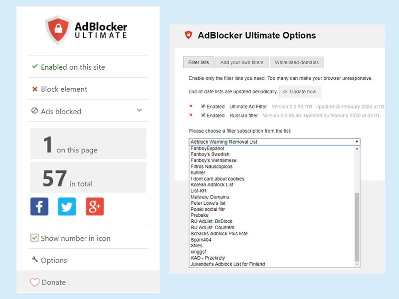 adblock ultimate for chrome