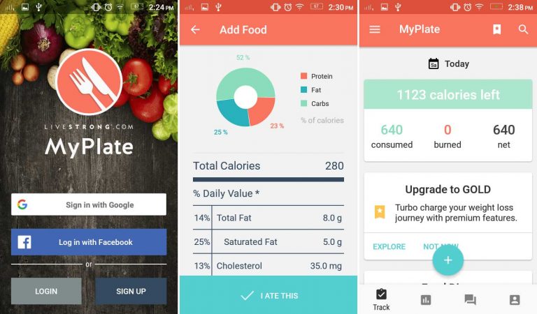 calorie and food tracker app