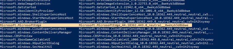 delete Microsoft Edge