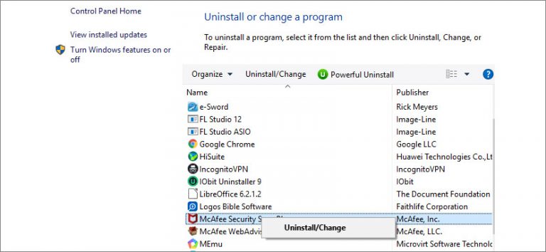 How To Uninstall McAfee From Windows 10 PC (step By Step)