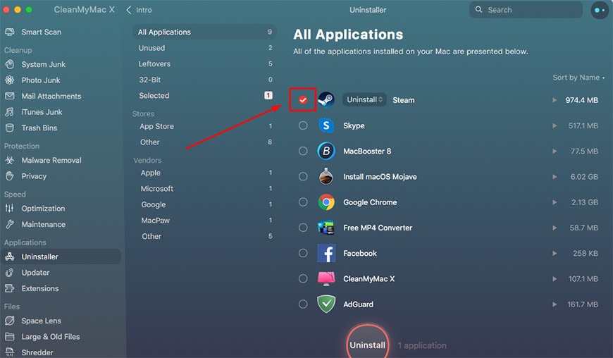 how to uninstall steam apps