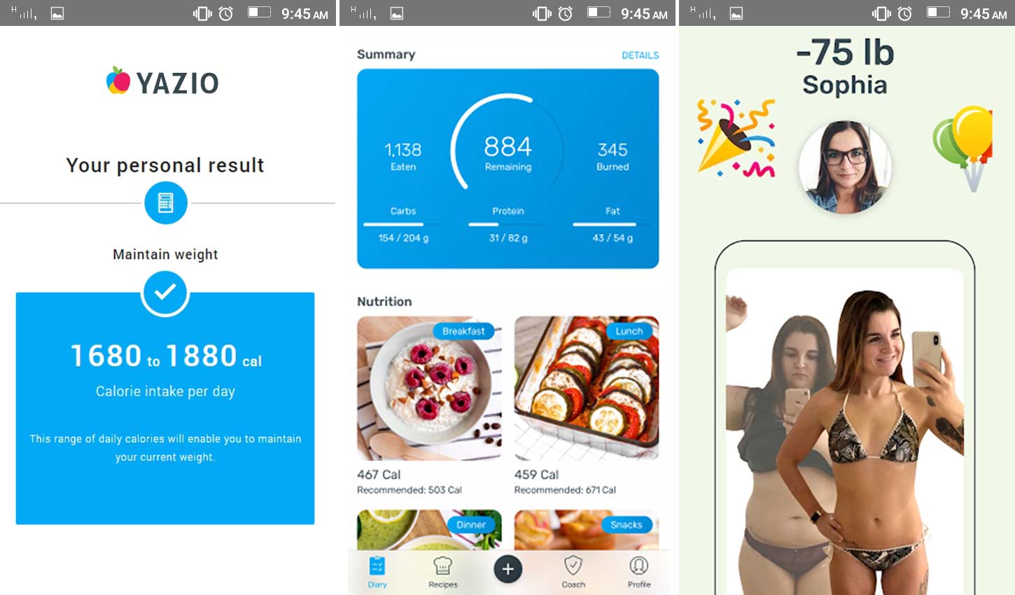 yazio calorie app