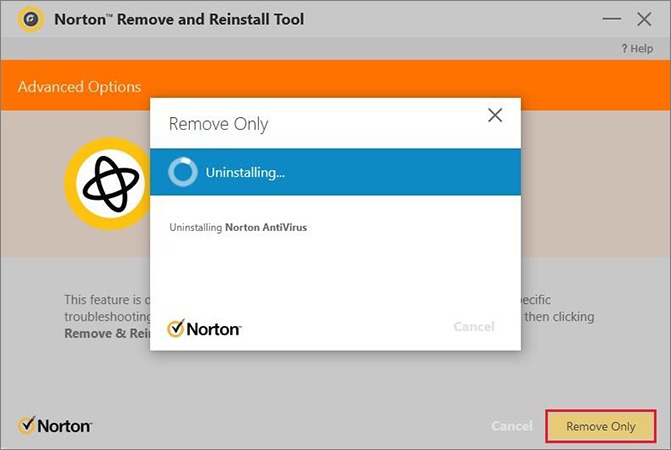 norton antivirus deinstall