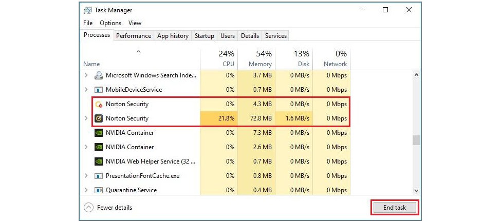 totally remore Norton Antivirus