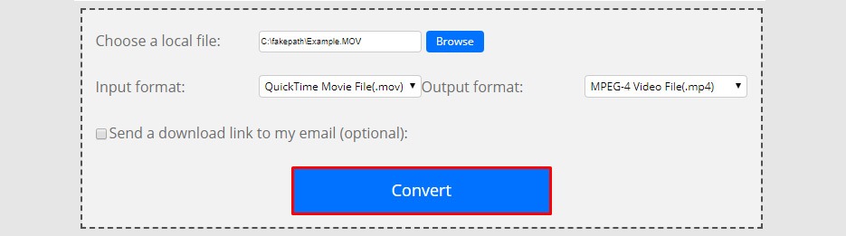 convert mov to mp4 online large