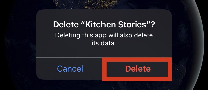 delete apps on iPhone