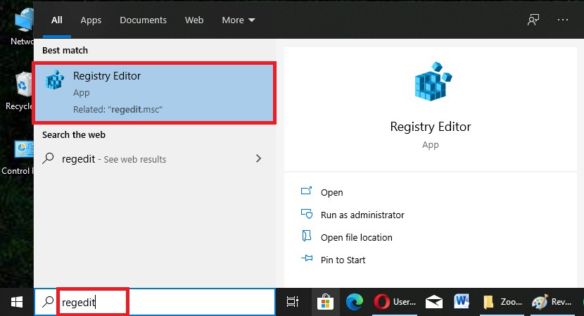 registry editor