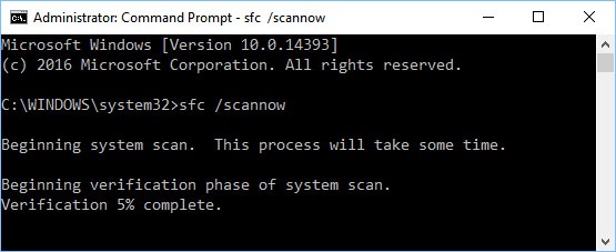 sfc /scannow scan and repair