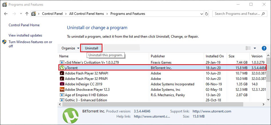 nettoyage utorrent