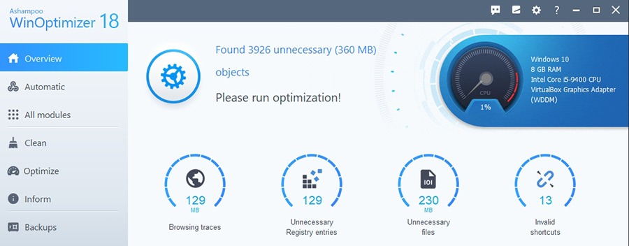 Ashampoo WinOptimizer Free – Best Optimization Software & Registry Cleaner  - Ashampoo®