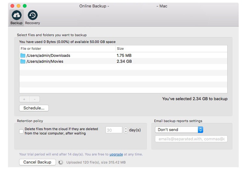 online backup review for mac