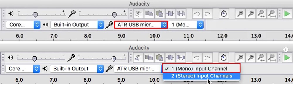 Audacity setup