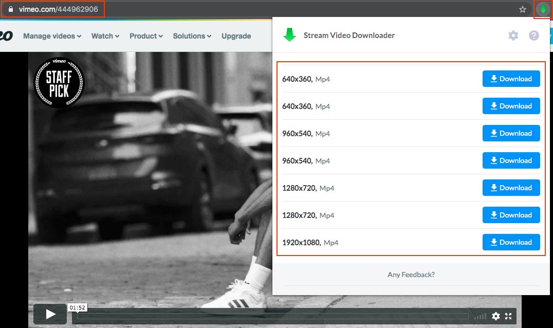 vimeo downloader chrome