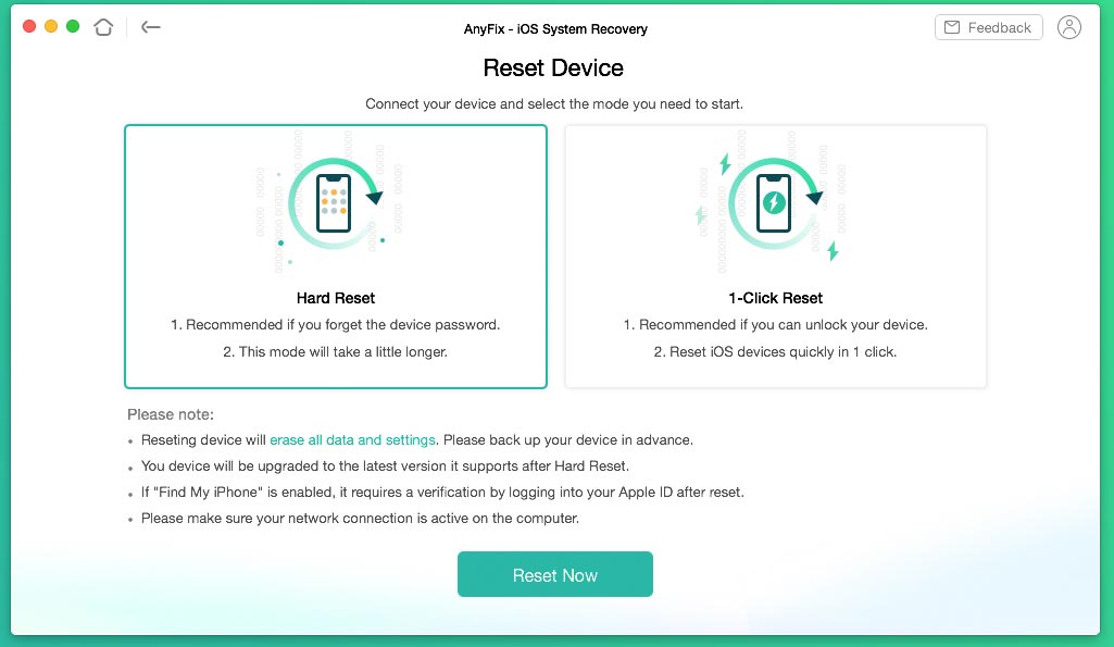 how to reset iphone