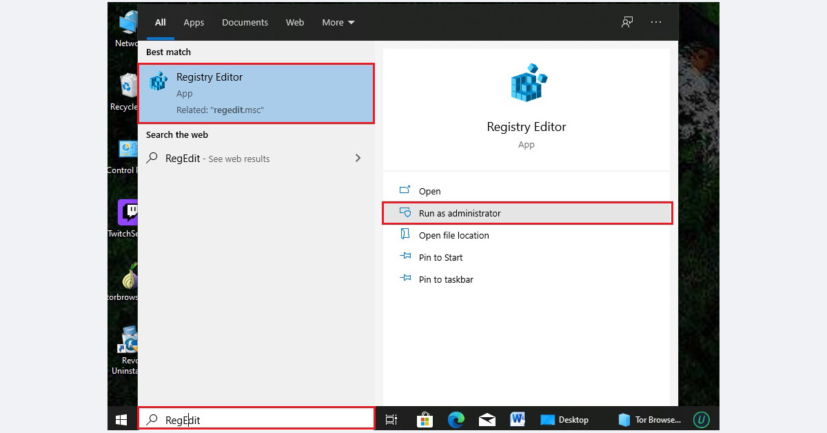 registry cleaning after removing Tor