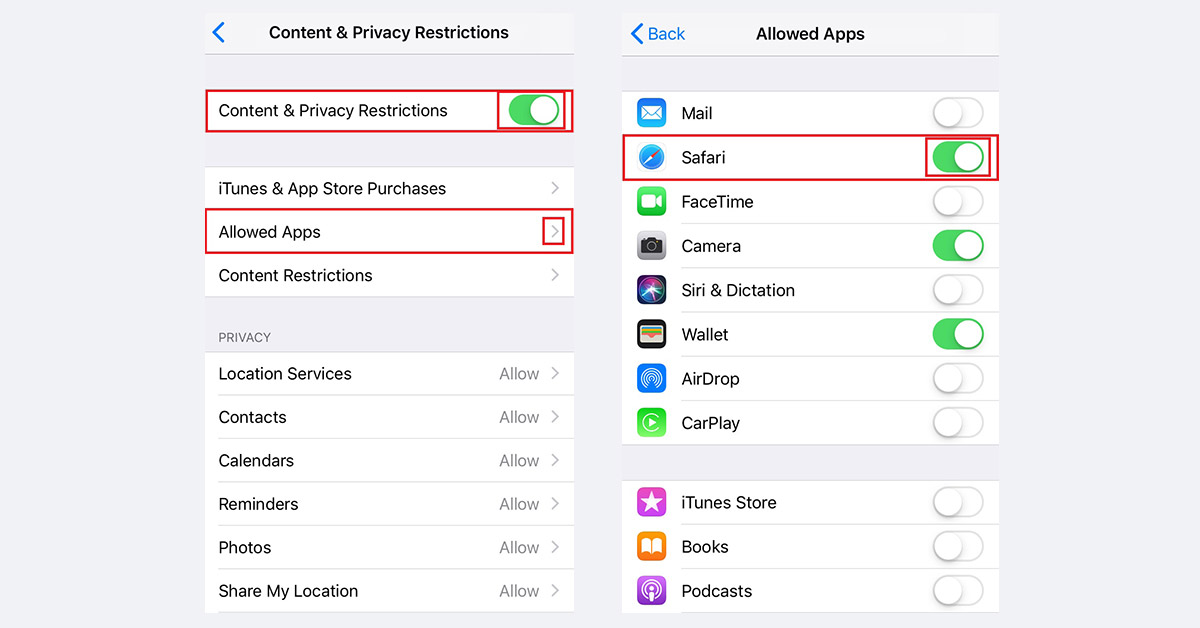 how to uninstall Safari on iPhone